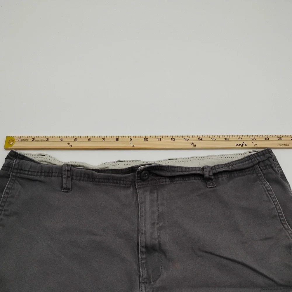 George Mens Cargo Shorts Gray Size 38 Cotton Stretch Casual Utility Outdoor